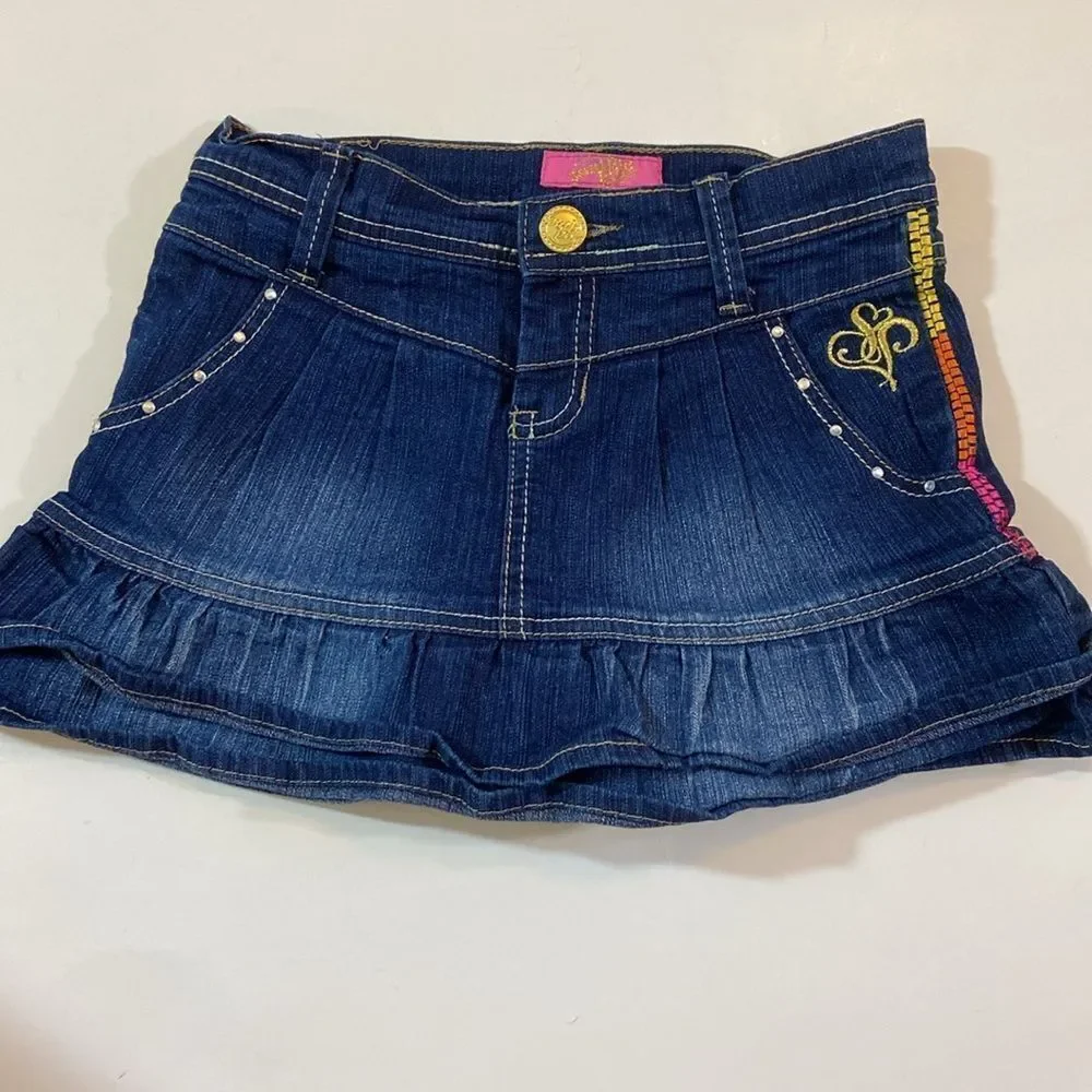 Vintage South Pole  Denim Kids Skirt And Short Size 10 New No Tag